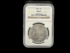 1887 U.S. MORGAN SILVER DOLLAR NGC MS63 (3463846-012)