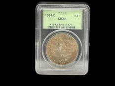 1884-O U.S. MORGAN SILVER DOLLAR PCGS MS64 (4311371)