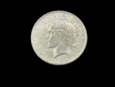 1922 U.S. PEACE SILVER DOLLAR AU