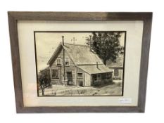 LANIE SHARMAN ORIGINAL WATERCOLOR OF COUNTRYSIDE HOME