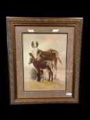 WAYNE BAIZE LISTED AMERICAN ARTIST LIMITED EDITION SIGNED AND NUMBERED PRINT OF HORSE AND ITS FOAL