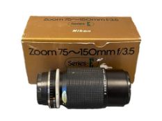 NIKON SERIES E ZOOM75-150MM F/35 PHOTOGRAPHY CAMERA LENS
