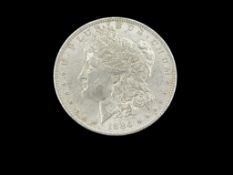 1884-O U.S. MORGAN SILVER DOLLAR AU