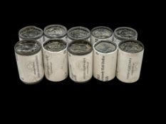 100 U.S. KENNEDY HALF DOLLARS FROM VARIOUS 2000 ERA DATES AS EARLY AS 2012 IN SEALED U.S. MINT RO...