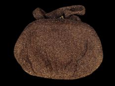 EARLY 20TH CENTURY WOMANS ART DECO PERIOD BEADED BAG MADE BY SAKS FIFTH AVENUE, MADE IN BELGIUM