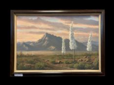 ORIGINAL OIL PAINTING ON BOARD OF CALIFORNIA LANDSCAPE SIGNED AINSWORTH