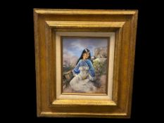 NEVADA LISTED ARTIST MIMI JOBE(1919-2014)N ORIGINAL OIL PAINTING ON CANVAS OF NATIVE AMERICAN WOMAN