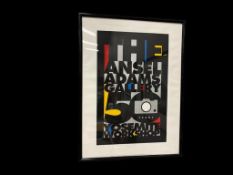 1990 ANSEL ADAMS RENOWN PHOTOGRAPHER PROMOTIONAL GALLERY POSTER