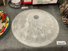 ROUND GLASS LAMP SHADE FOR CHANDALIER OR CEILING FAN CAN BE USED FOR CRAFTS