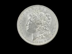 1884-O U.S. MORGAN SILVER DOLLAR BU
