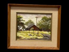 ORIGINAL OIL ON CANVAS BY CALIFORNIA LISTED ARTIST FREDERICK COLBUS (1917-1986)