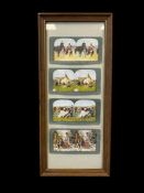 LATE 1800'S SIOUX INDIAN STEREO VIEW CARDS EACH DEPICTS SCENE OF SIOUX INDIANS IN COLOR