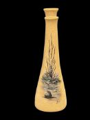 20TH/ 21ST CENTURY NATIVE AMERICAN DOUBLE BULB VASE, HAND PAINTED SCENES, SIGNED