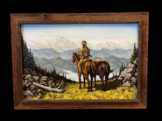 MONTANA LISTED ARTIST RICHARD DICK BAERMAN(1929-2009) ORIGINAL OIL ON CANVAS MONTANA VALLEY