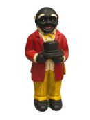 CIRCA 1950'S UNCLE MOE CAST IRON GIGURAL COIN STILL BANK