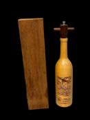 YOSEMITE THE AHWAHNEE SOUVENIR WINE BOTTLE PEPPER GRINDER WITH CARVINGS