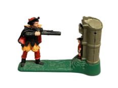 REPRODUCTION WILLIAM TELL SHOOTING MECHANICAL CAST IRON COIN BANK