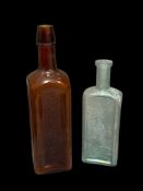 PAINE'S CELERY COMPOUND AND DR HEYBRA'S INJECTION BOTTLES EMBOSSED LETTERING
