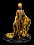 ERTE (1892-1990) THE MYSTIC FRENCH BRONZE SCULPTURE 1983 CHALK & VERMILION AND SEVENARTS