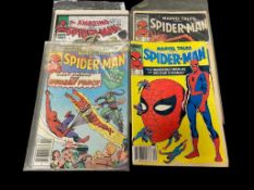 FOUR MARVEL THE AMAZING SPIDER-MAN 1960'S AND 2001 COMIC BOOKS NO. 155, 167, 169, AND 41 REISSUE