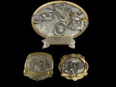 HARLEY DAVIDSON DECADE COLLECTOR LIMITED EDITION PEWTER BELT BUCKLES