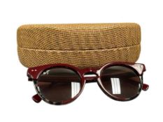 MAUI JIM UPSIDE DOWN FALLS BURGANDY TORT POLARIZED SUNGLASSES WITH SUNGLASSES CASE