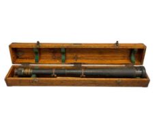 1942 WWII US NAVY QUARTERMASTER'S MK 1 SPYGLASS 16 POWER MADE BY WOLLENSAK OPTICAL CO. NO. 7508