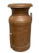 VINTAGE MINDEN NEVADA METAL MILK CAN PAINTED BROWN 5 GALLON