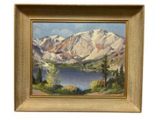 CARL SAMMONS (1883-1968) CALIFORNIA ARTIST ORIGINAL PAINTING ON BOARD CONVICT LKE - HIGH SIERRA