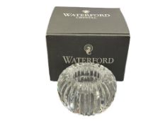 WATERFORD CRYSTAL FINE IRISH CRYSTAL CANDLE / VOTIVE HOLDER WITH ORIGINAL BOX