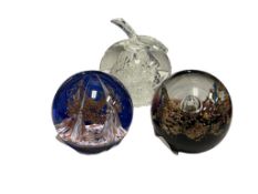 TWO CAITHNESS LIMITED EDITION SCOTLAND ARTGLASS PAPERWEIGHTS TITLED 