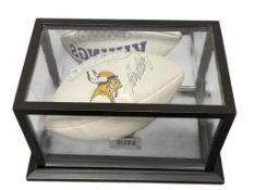 ADRIAN PETERSON NO. 28 MINNESOTA VIKINGS FORMER RUNNING BACK AUTOGRAPHED VIKINGS FOOTBALL