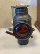 ANTIQUE DIETZ AUTO OR WAGON LAMP LANTERN CIRCA EARLY 20TH CENTURY WITH DIETZ RED GLASS LENS