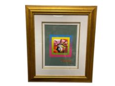 PETER MAX GERMAN-AMERICAN ARTIST MIXED MEDIA AND COLOR LITHOGRAPH ON PAPER 