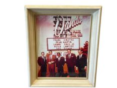 RAT PACK PHOTOGRAPH IN FRONT OF SANDS CASINO SIGN IN LAS VEGAS, NEVADA