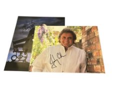 AUTOGRPAHED PHOTOGRAPHS OF LEGENDARY AMERICAN SINGER JOHNNY CASH AND COUNTRY SINGER GEORGE JONES