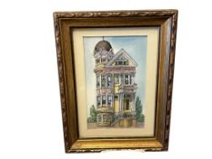 VIRGINIA TRAUTNER BAY AREA CALIFORNIA PEN AND INK TITLED 