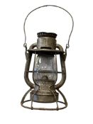 20TH CENTURY DIETZ VESTA NEW YORK CENTRAL RAILROAD LANTERN WITH CLEAR GLASS GLOBE