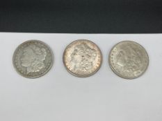 1900, 1900-O, AND 1901-O U.S. MORGAN SILVER DOLLARS