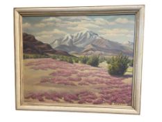 CHARLES W. NICHOLSON (1886-1965) LISTED CALIFORNIA ARTIST ORIGINAL OIL ON CANVAS DESERT LANDSCAPE