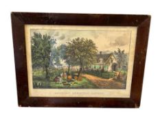 20TH CENTURY CURRIER & IVES AMERICAN PUBLISHED PRINT TITLED 