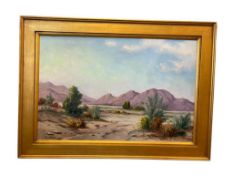 CARL SAMMONS (1883-1968) EARLY NOTED CALIFONIA ARTIST ORIGINAL OIL PAINTING ON CANVAS LANDSCAPE