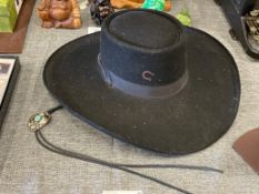 CHARLIE HORSE CUTAOM DESIGN 10X BEAVER BLACK FUR FELT GAMBLER HAT SIZE 7 1/8