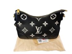 MARKED LOUIS VUITTON EMPREINTE MONOGRAM BLACK AND WHITE HAND BAG
