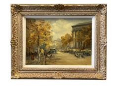 CHARLES BLONDIN (1913-1991) FRENCH IMPRESSIONISTS PAINTER ORIGINAL OIL ON CANVAS PARIS STREET SCENE