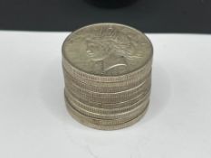 10 U.S. PEACE SILVER DOLLARS FROM THE 1920'S
