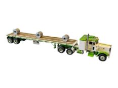 1970'S PETERBILT 318 TRACTOR TRAILER WITH FLATBED TRAILER CUSTOM PLASTIC KIT MODEL