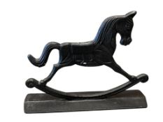 CAST IRON ROCKING HORSE DOOR STOP