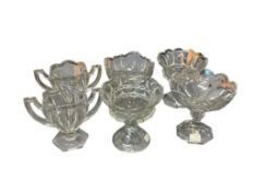 VINTAGE AMERICAN GLASS SUGAR BOWLS AND COMPOTES
