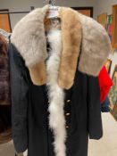 TWO LADIES FUR COLLARS AND FAUX FUR WRAP